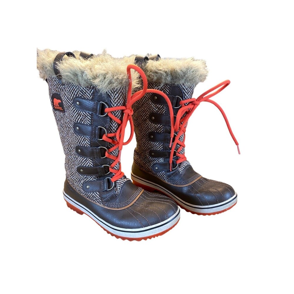 Sorel Black and Red Winter Boots